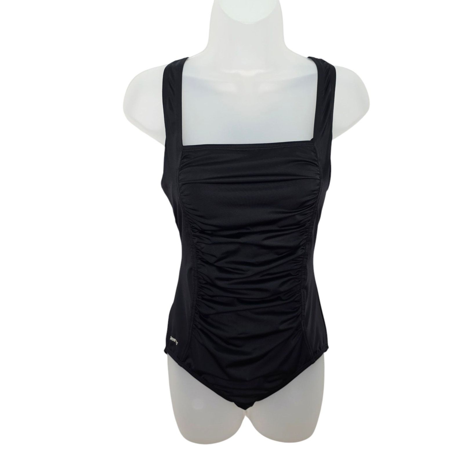 Speedo Black Built In Bra Women's One-Piece Swimsuit (Size Medium)