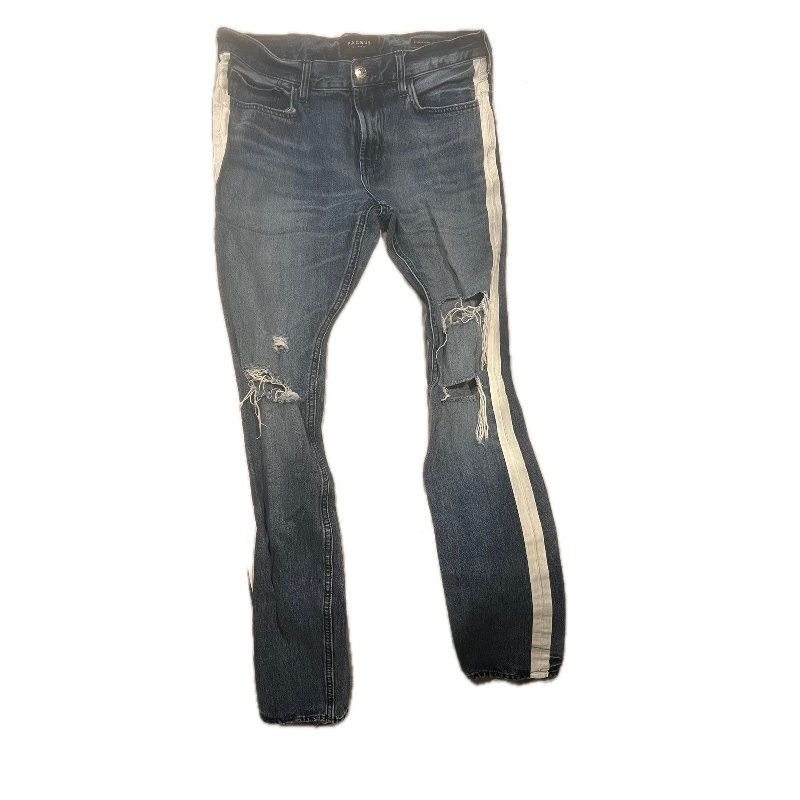 Pacsun PacSun Stacked Skinny Distessed Jeans Mens 33x34 Size US 33 - 1 Thumbnail