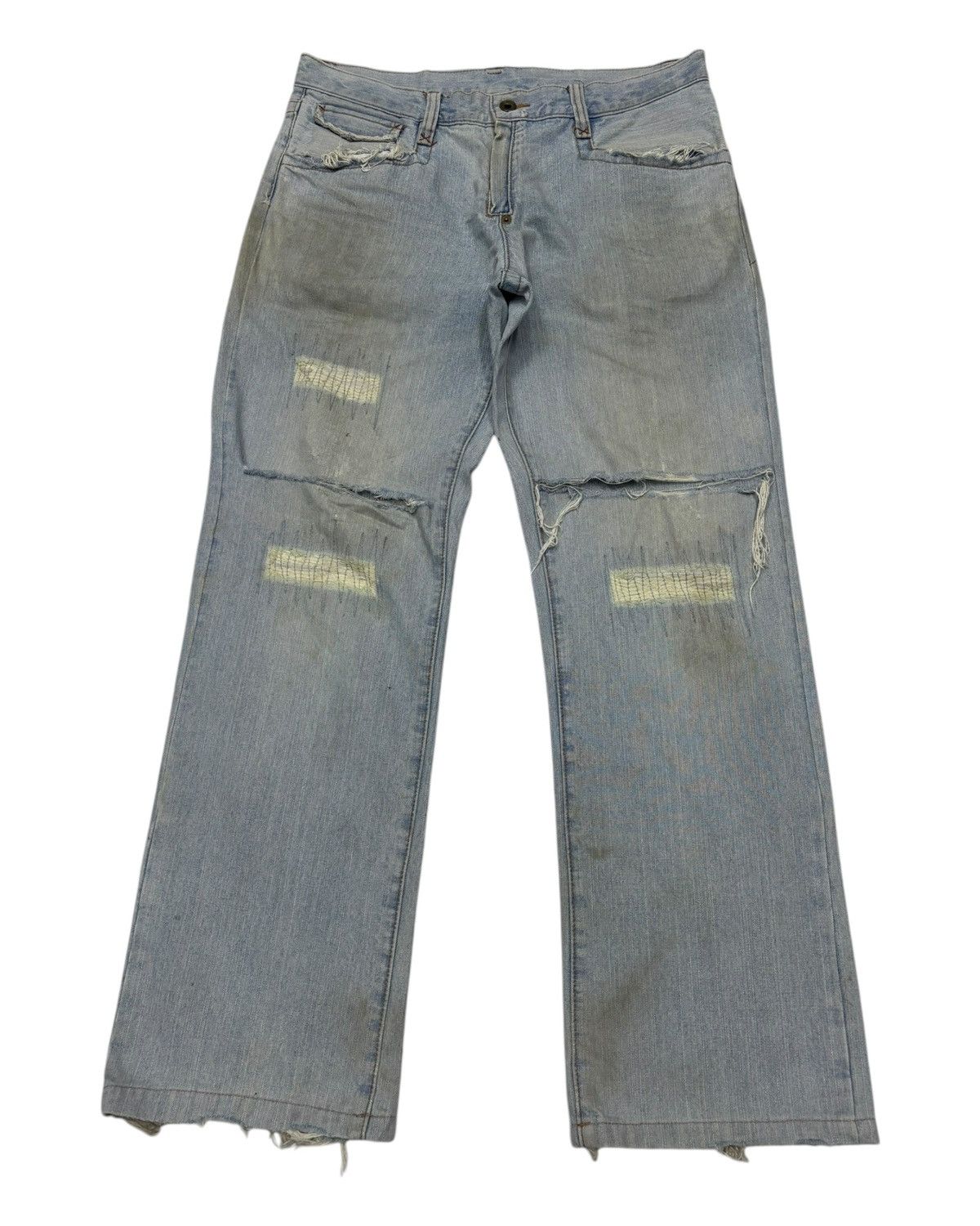 Comme Ca Ism THRASHED Comme Ca Ism Ripped Distressed Denim Jeans I6W9 Lgb Size US 34 / EU 50 - 1 Thumbnail