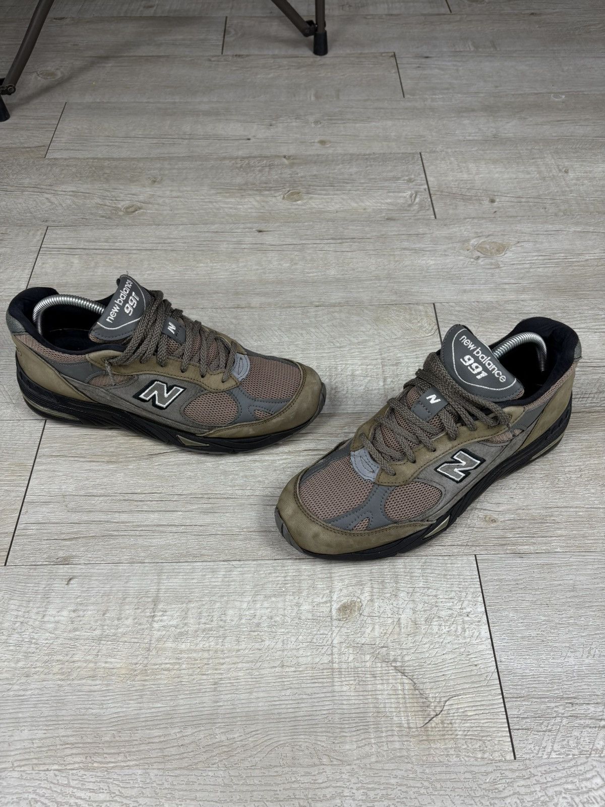 New Balance Rare 991 Made in England Khaki Sneakers Lace-Up Shoes Low-Top Trainers Size US 10 / EU 43 - 3 Thumbnail