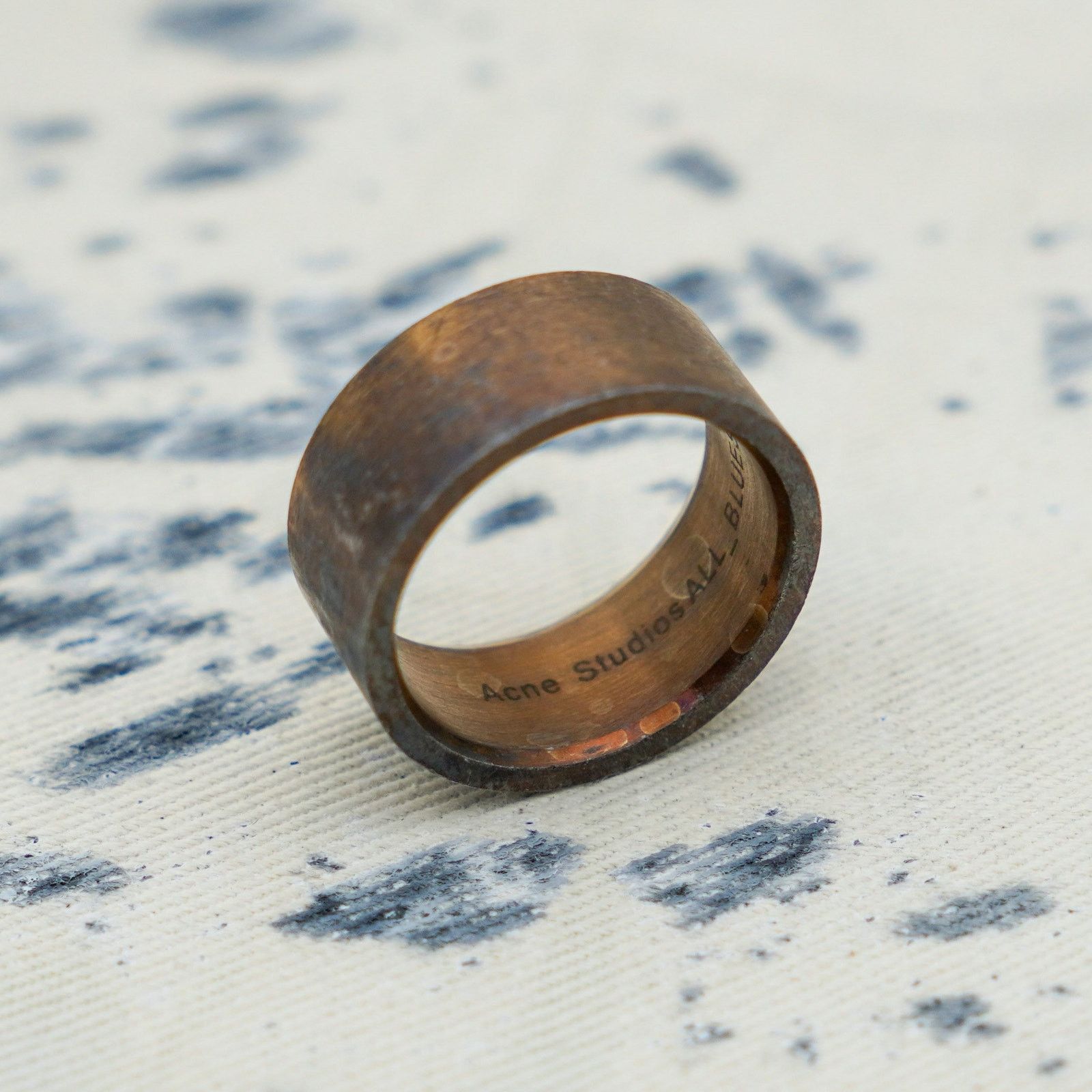 Acne Studios Acne studios x all blues wide oxidized brass bronze ring Size ONE SIZE - 4 Thumbnail
