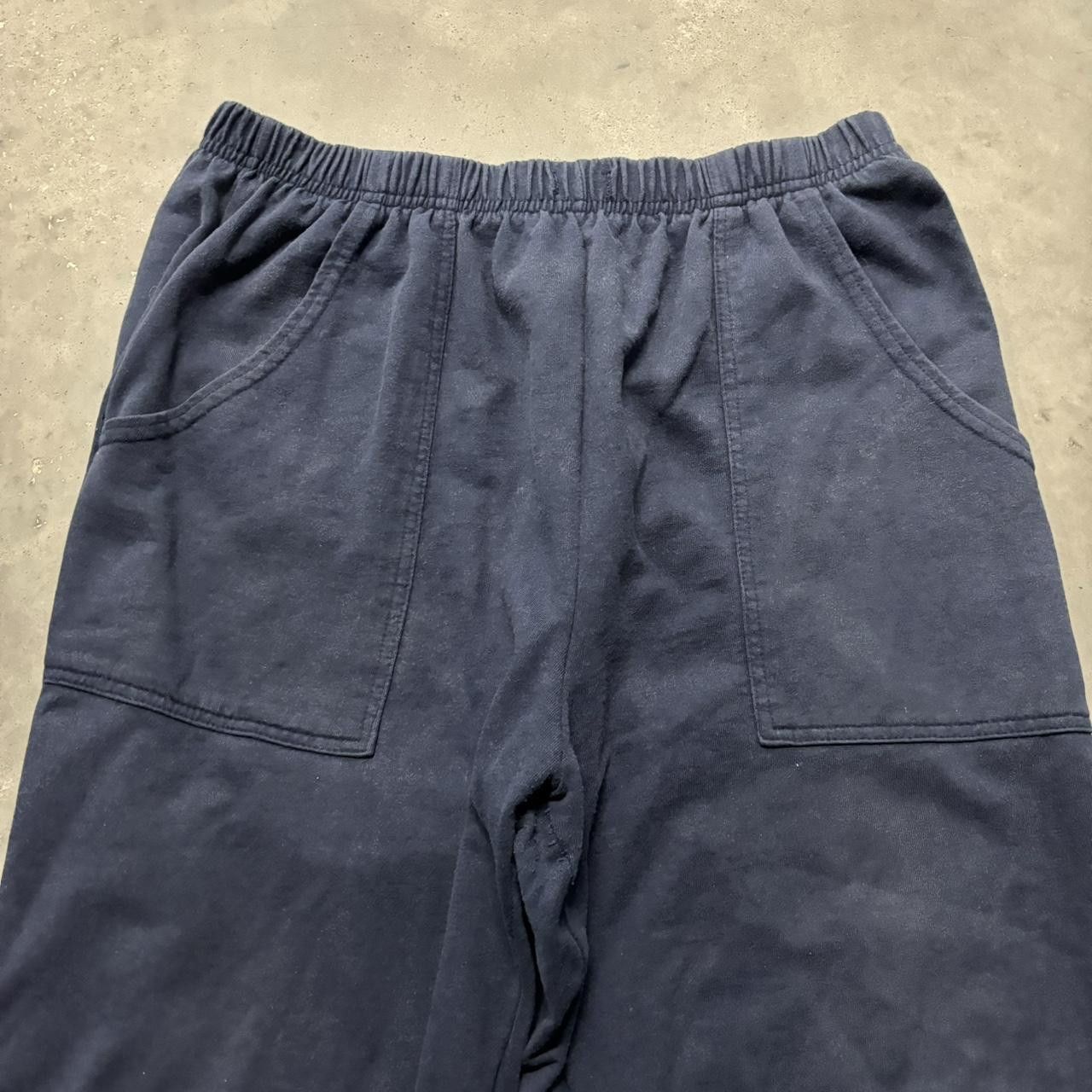 Japanese Brand × Vintage Crazy Vintage Y2K/2000s Navy Blue Skater Essential Sweatpants! Size US 34 / EU 50 - 4 Thumbnail