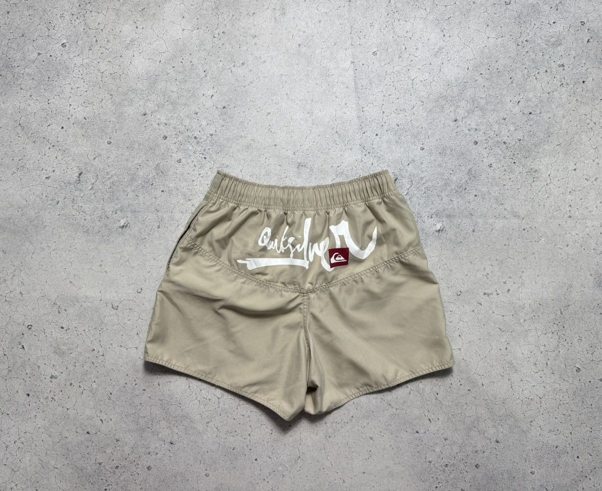 Quiksilver Quiksilver Vintage Nylon Shorts Big Logo Y2K Beige Size US 32 / EU 48 - 1 Thumbnail
