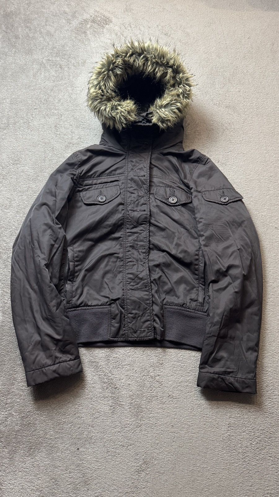 Le Grande Bleu (L.G.B.) Y2K Vintage Faux Fur Hood Jacket Ifsixwasnine LGB Goa fuzzy Size US S / EU 44-46 / 1 - 1 Thumbnail