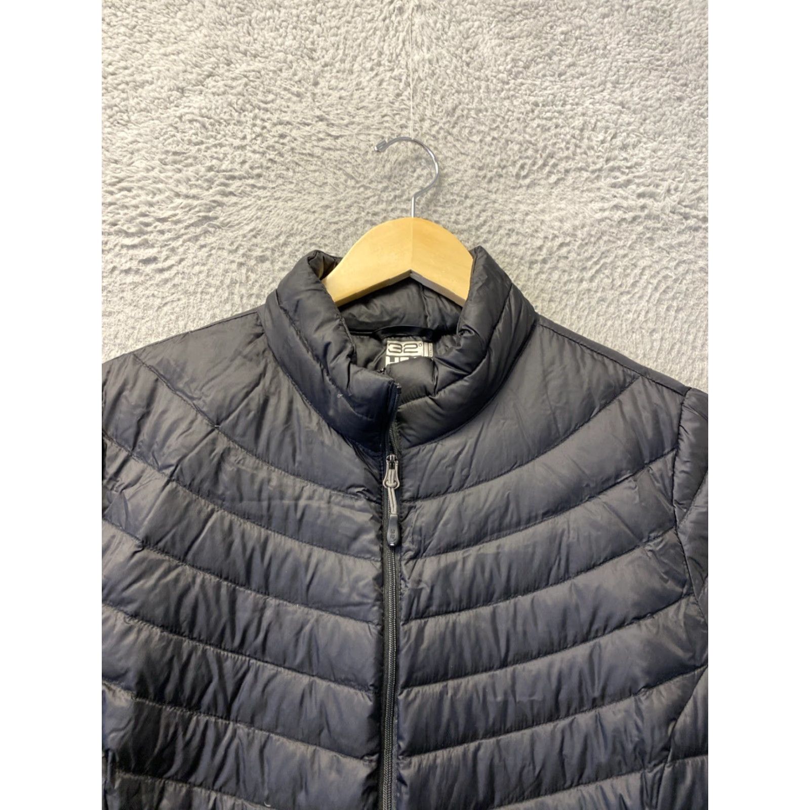 Vintage 32 Degrees Puffer Jacket Coat Women L Black Lightweight Packable Mid-Length Casual Fall Winter Mens? Size L / US 10 / IT 46 - 2 Thumbnail