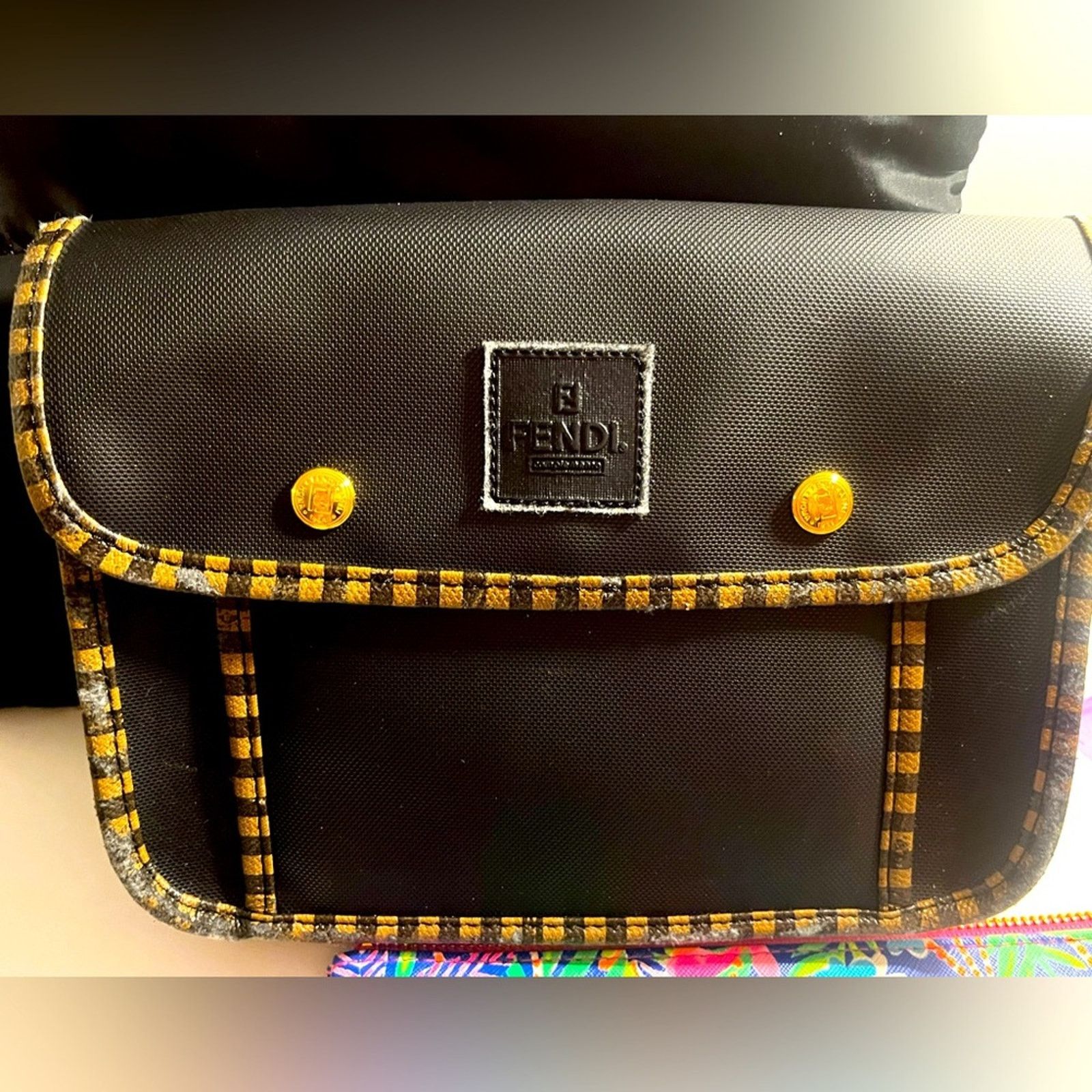 Vintage fendi makeup bag hotsell