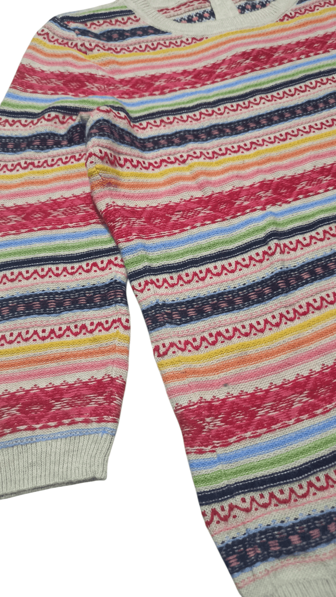 Talbots Vintage 90s TALBOTS Women's Ethnic Striped Long Knit Sweater Size M / US 6-8 / IT 42-44 - 5 Thumbnail