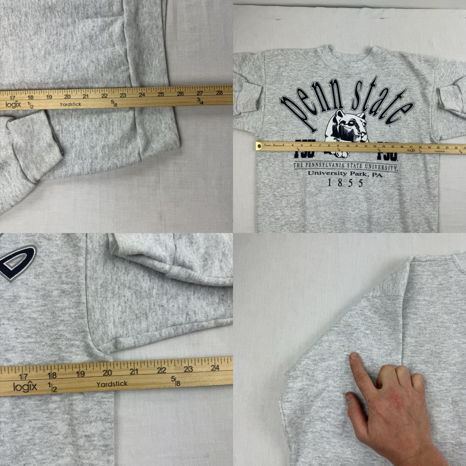 Tultex Vintage Penn State University Sweatshirt Adult Large Gray College Crewneck 90s Size US L / EU 52-54 / 3 - 8 Thumbnail
