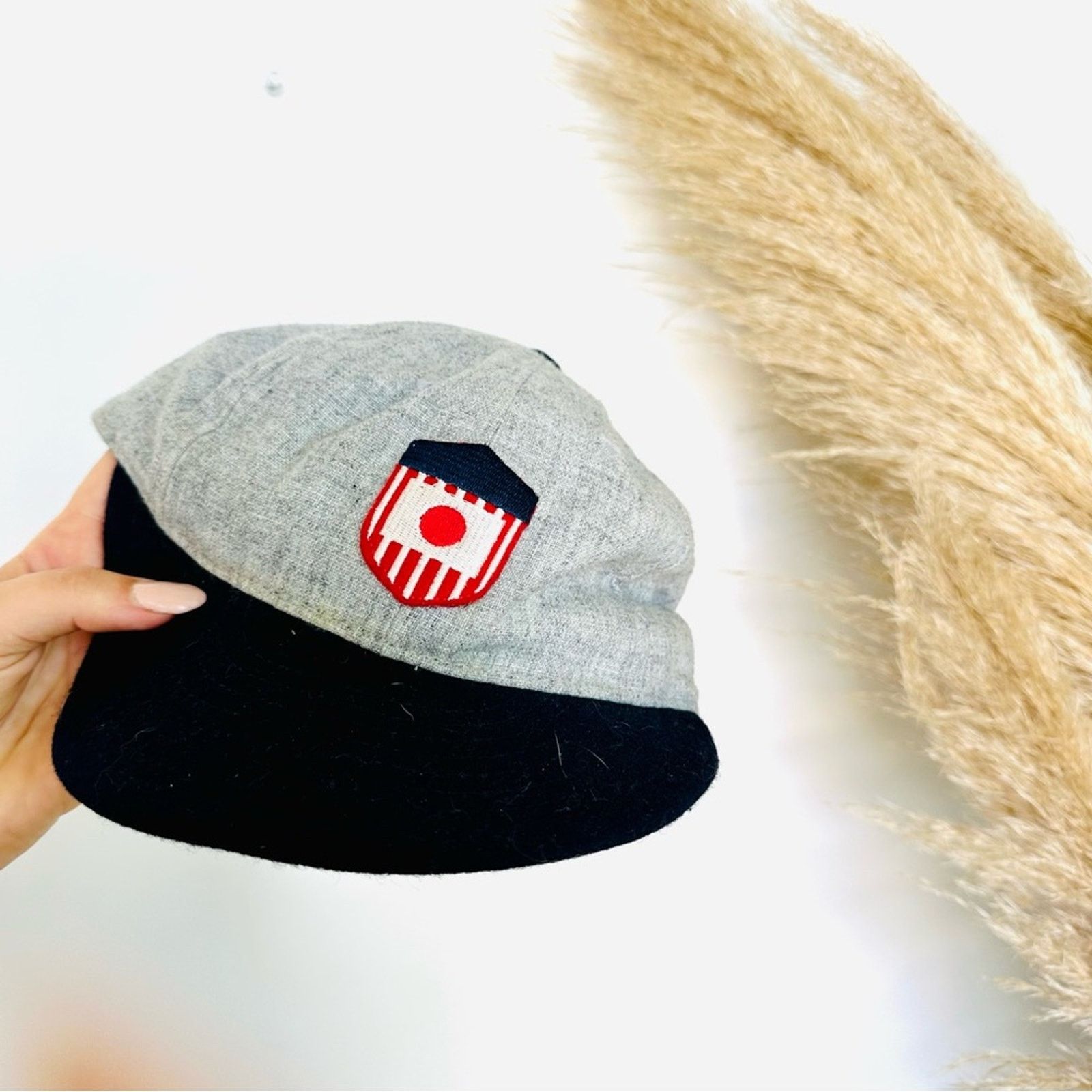 Ebbets Field Flannels EBBETS FIELD Grey Flannel Brown Leather Baseball Hat Cap Men Size ONE SIZE - 10 Thumbnail