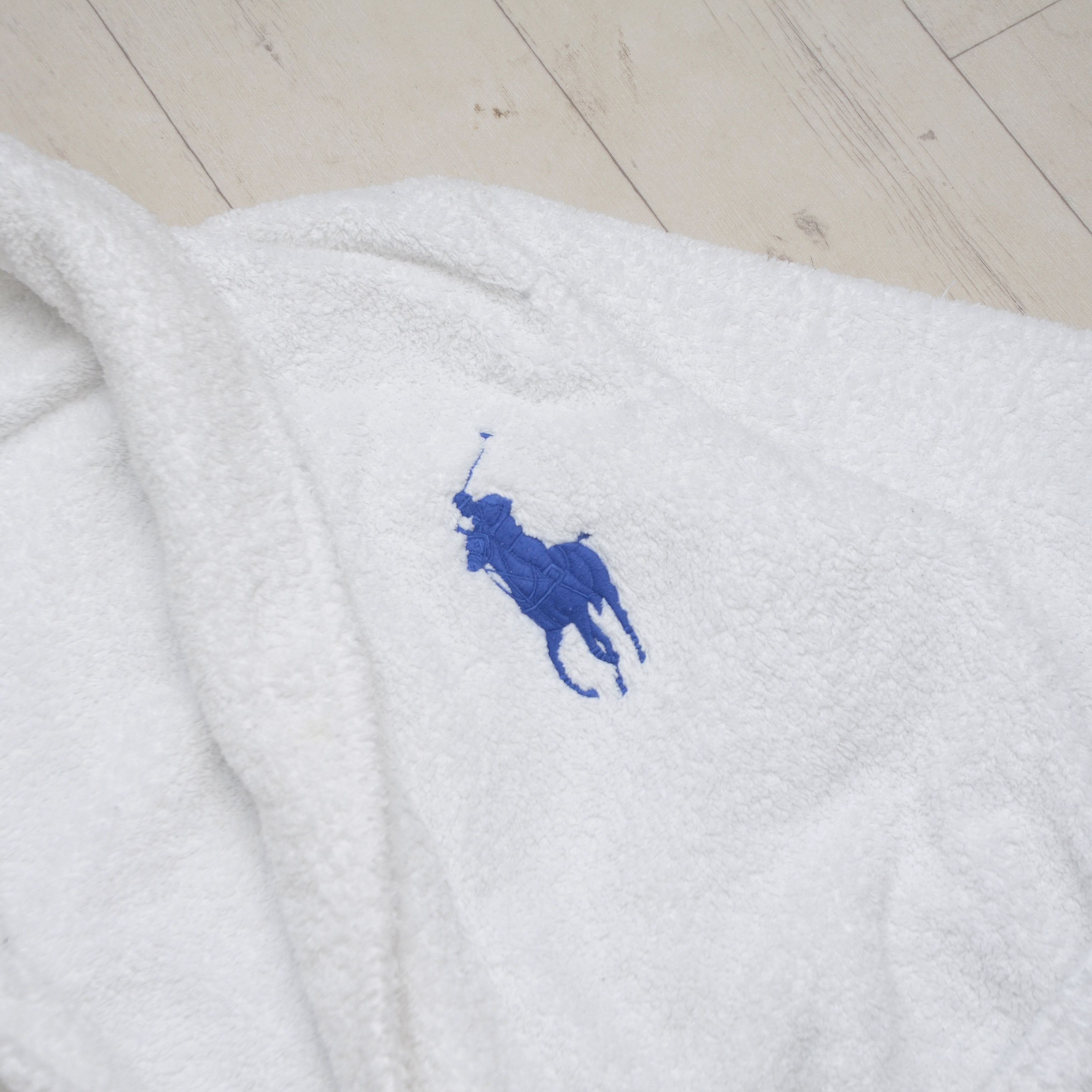 Polo Ralph Lauren × Ralph Lauren × Vintage Polo Ralph Lauren Unisex Robe Bathrobe S/M Big Pony Logo Size ONE SIZE - 6 Thumbnail