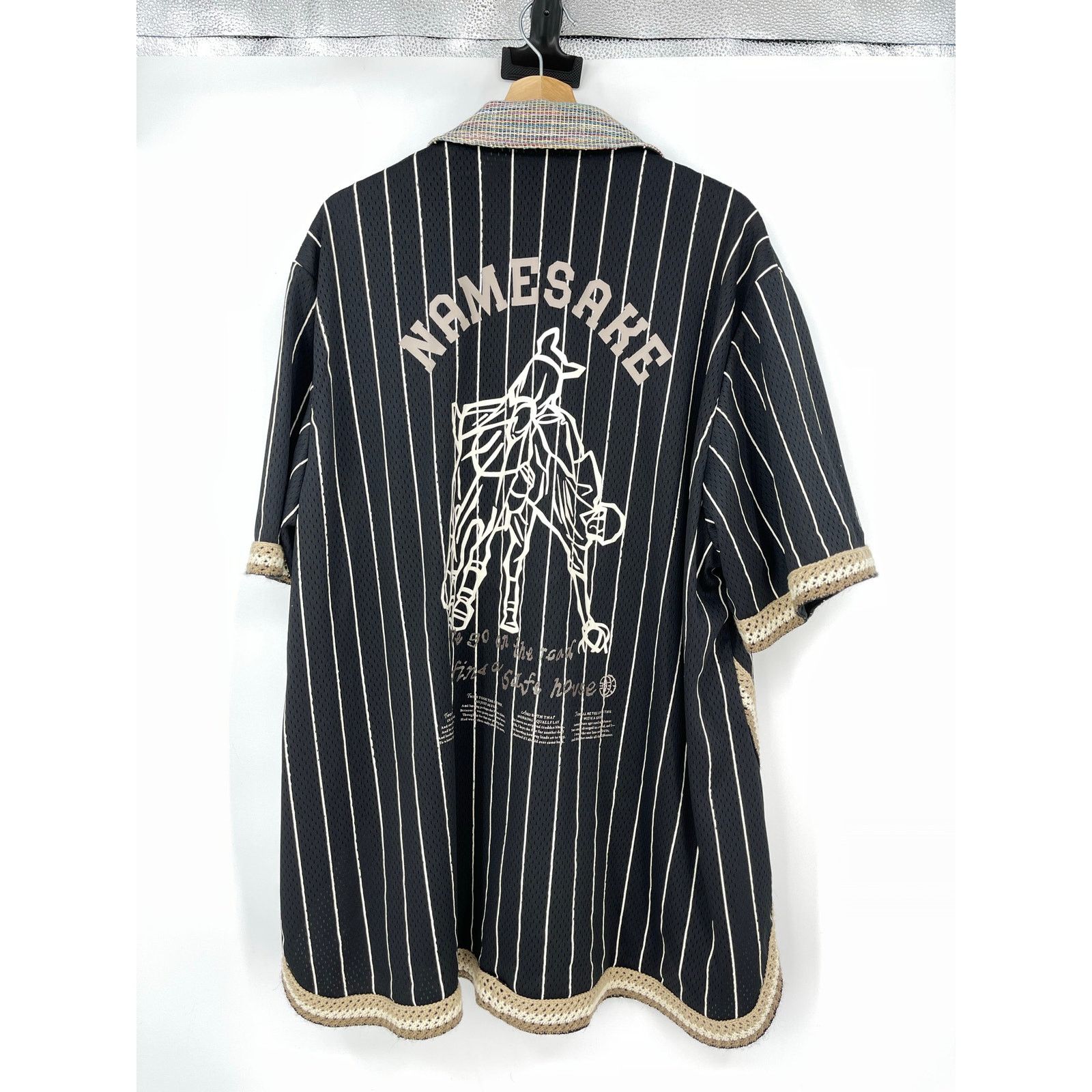 NAMESAKE NAMESAKE | Bill Warm Up Shirt Black Stripe Jersey L Size US L / EU 52-54 / 3 - 2 Thumbnail