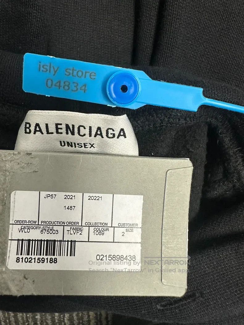 Balenciaga Balenciaga Letter Printed Fleece Hooded Sweatshirt with Dr Size US M / EU 48-50 / 2 - 4 Thumbnail
