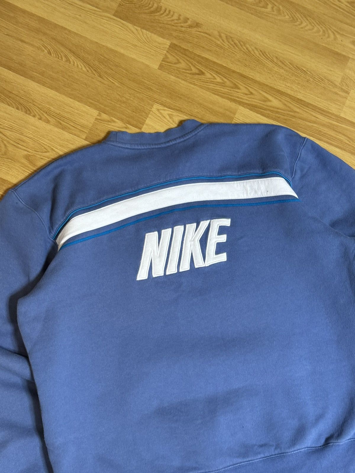 Nike × Vintage Vintage 00s Sky Blue Nike Sweatshirt - Large Size US L / EU 52-54 / 3 - 13 Thumbnail