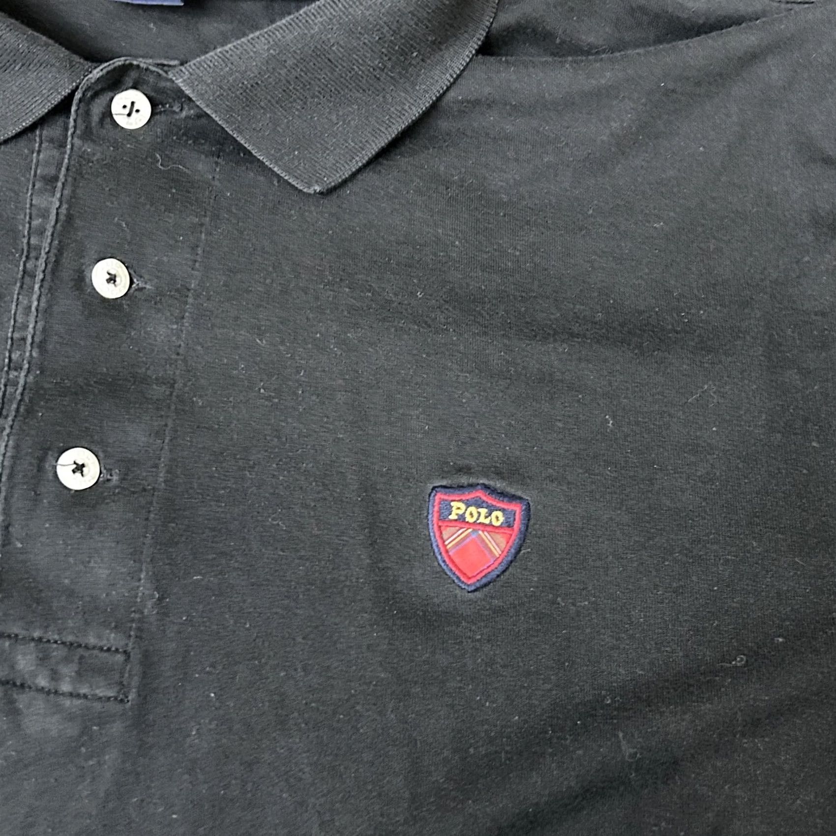 Polo Ralph Lauren Polo Ralph Lauren Polo Shirt Mens Large Black 100% Cotton Short Sleeve Golf Embroidered Crest Shirt Size US L / EU 52-54 / 3 - 2 Thumbnail