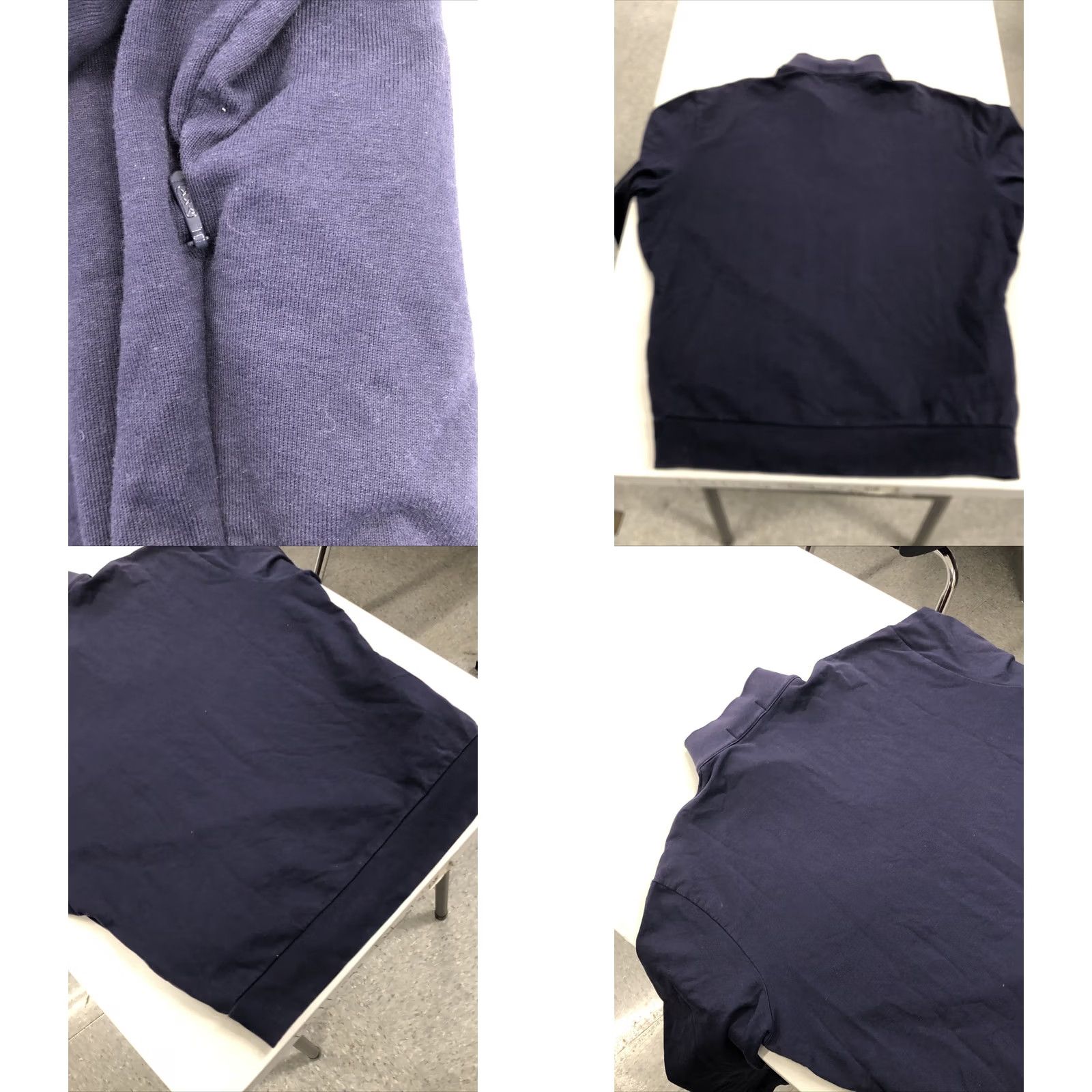 Polo Ralph Lauren Polo Ralph Lauren Pullover 1/4 Zip Mock Neck Long Sleeve Navy Blue Pima Cotton Knit with Zip Pockets Mens M Size US M / EU 48-50 / 2 - 8 Thumbnail