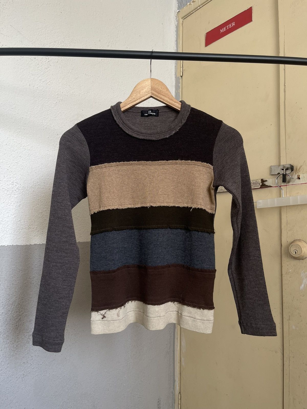 Tricot Comme des Garcons Tricot Comme Des Garcons Stripe Patchwork AD2000 Size XS / US 0-2 / IT 36-38 - 1 Thumbnail