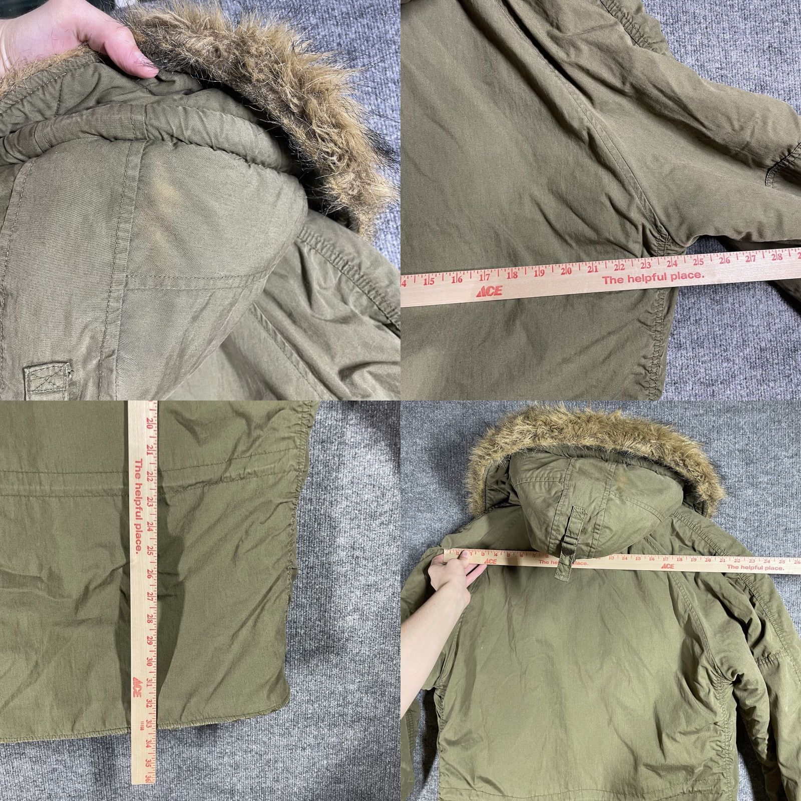 Abercrombie & Fitch VINTAGE Abercrombie & Fitch Parka Jacket Men's L Green Army Military Sherpa Lined Fur Hood Size US L / EU 52-54 / 3 - 11 Thumbnail