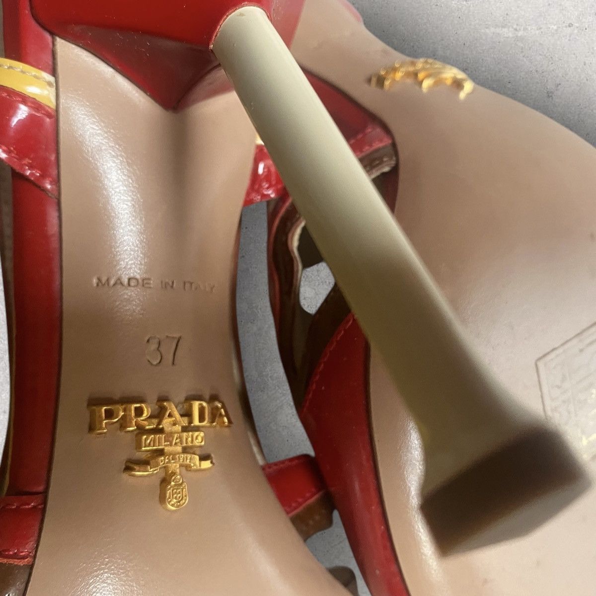 Prada SS12 Red Patent Heels Size US 7 / IT 37 - 7 Thumbnail