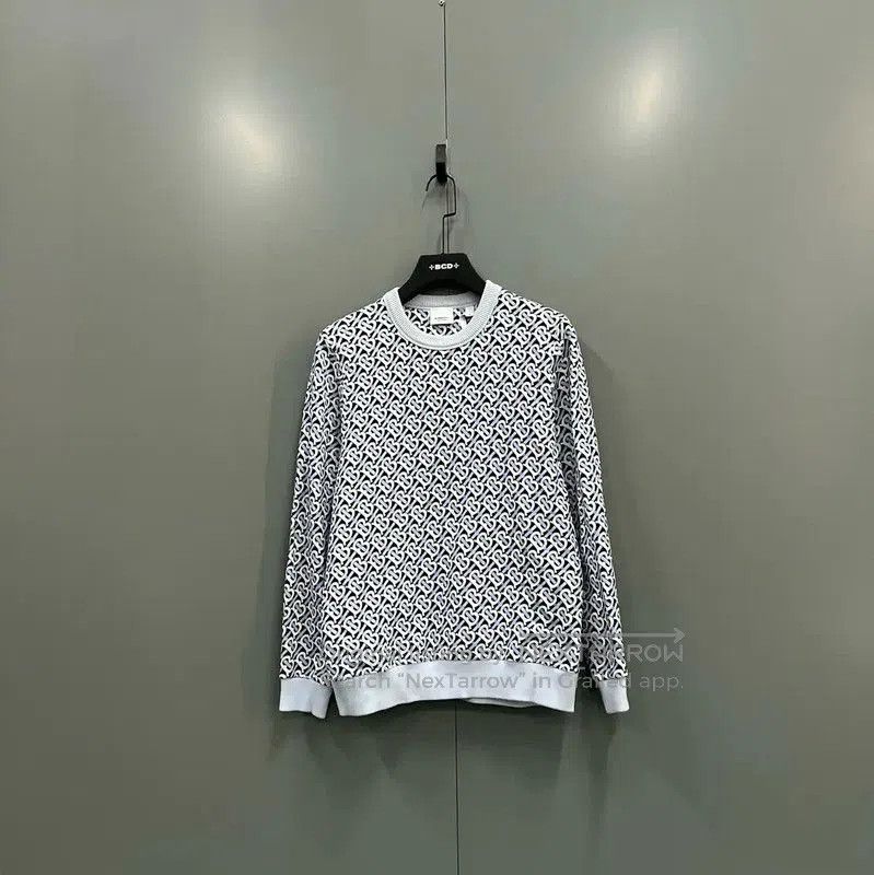 Burberry Burberry Blue Cotton Logo Long Sleeve Sweatshirt. Size M / US 6-8 / IT 42-44 - 1 Thumbnail