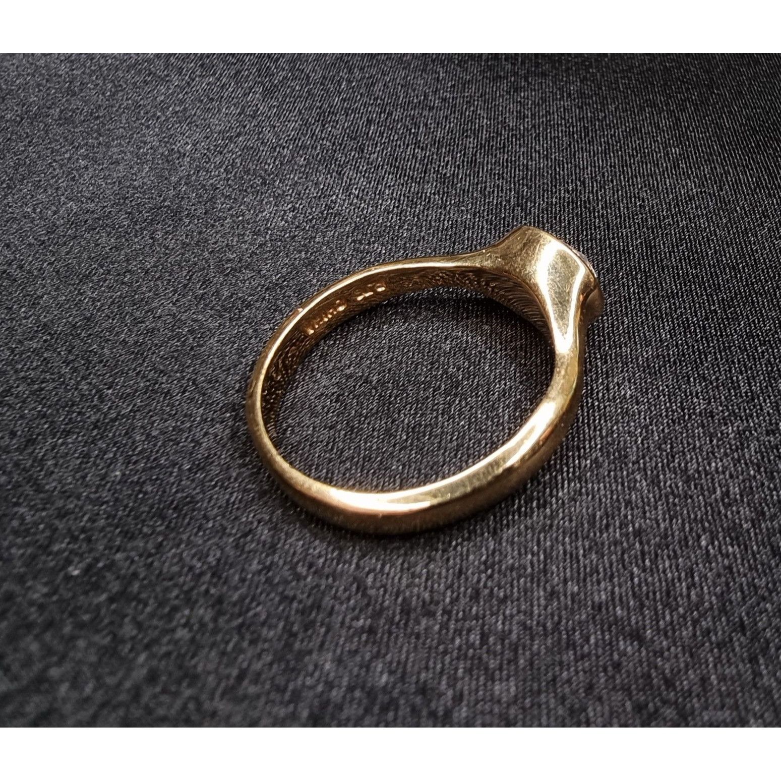 Vintage RGC Signed Ring With Oval Crystal Centerpiece Size 10.5 Made Size ONE SIZE - 4 Thumbnail