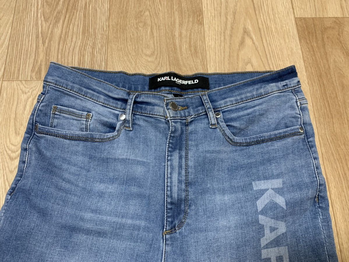 Karl Lagerfeld Karl Lagerfeld Paris Designer Big Logo Denim Pants Size 12 Size 30" / US 8 / IT 44 - 5 Thumbnail