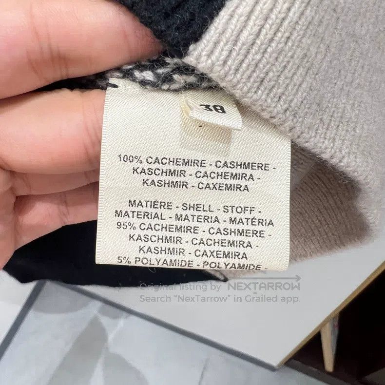 Hermes Hermes Gingham check long-sleeve knit sweater Size XS / US 0-2 / IT 36-38 - 4 Thumbnail