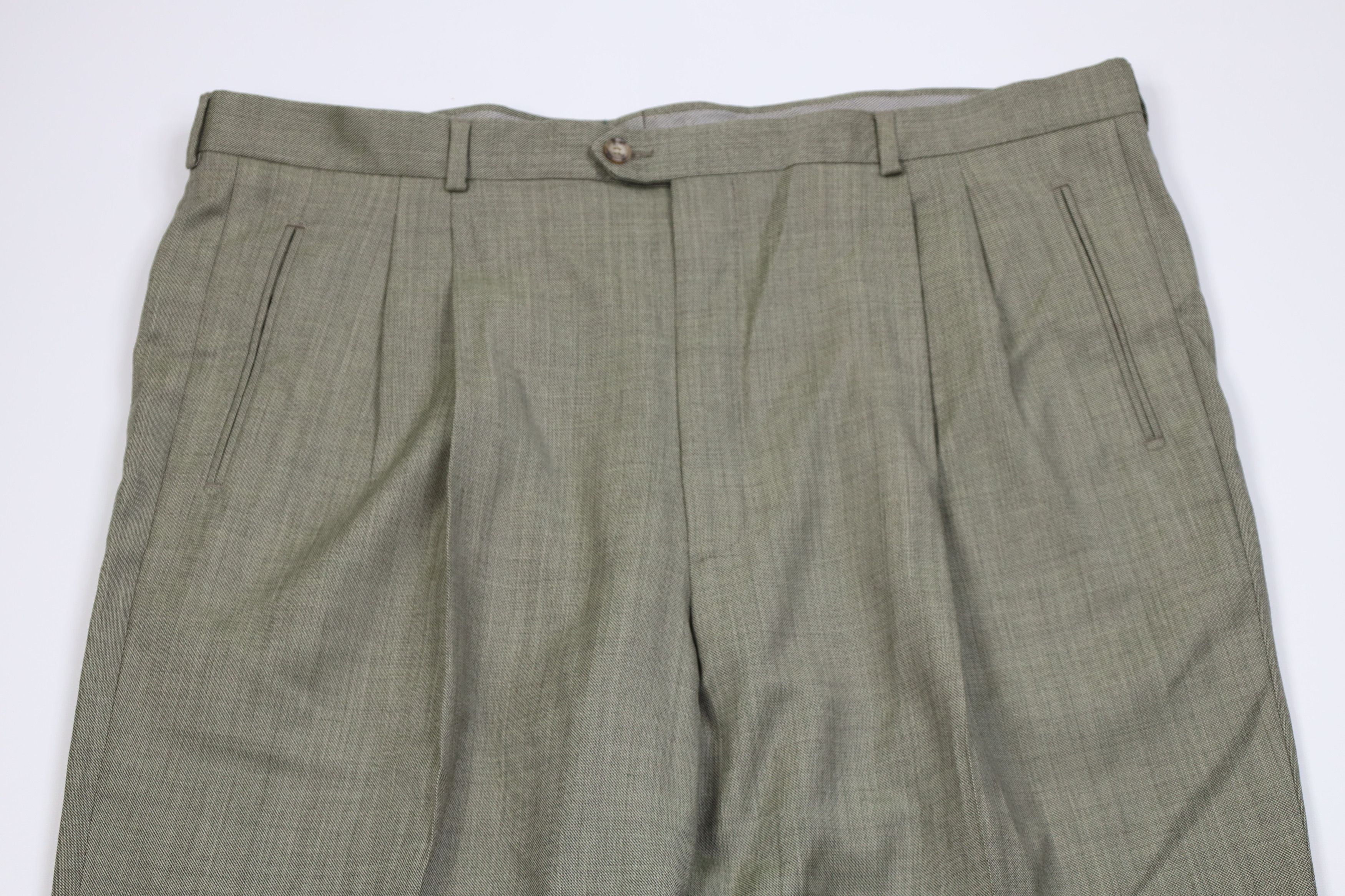 Vintage Deadstock Vintage 90s Streetwear Merino Wool Wide Leg Pants Size US 40 / EU 56 - 2 Thumbnail