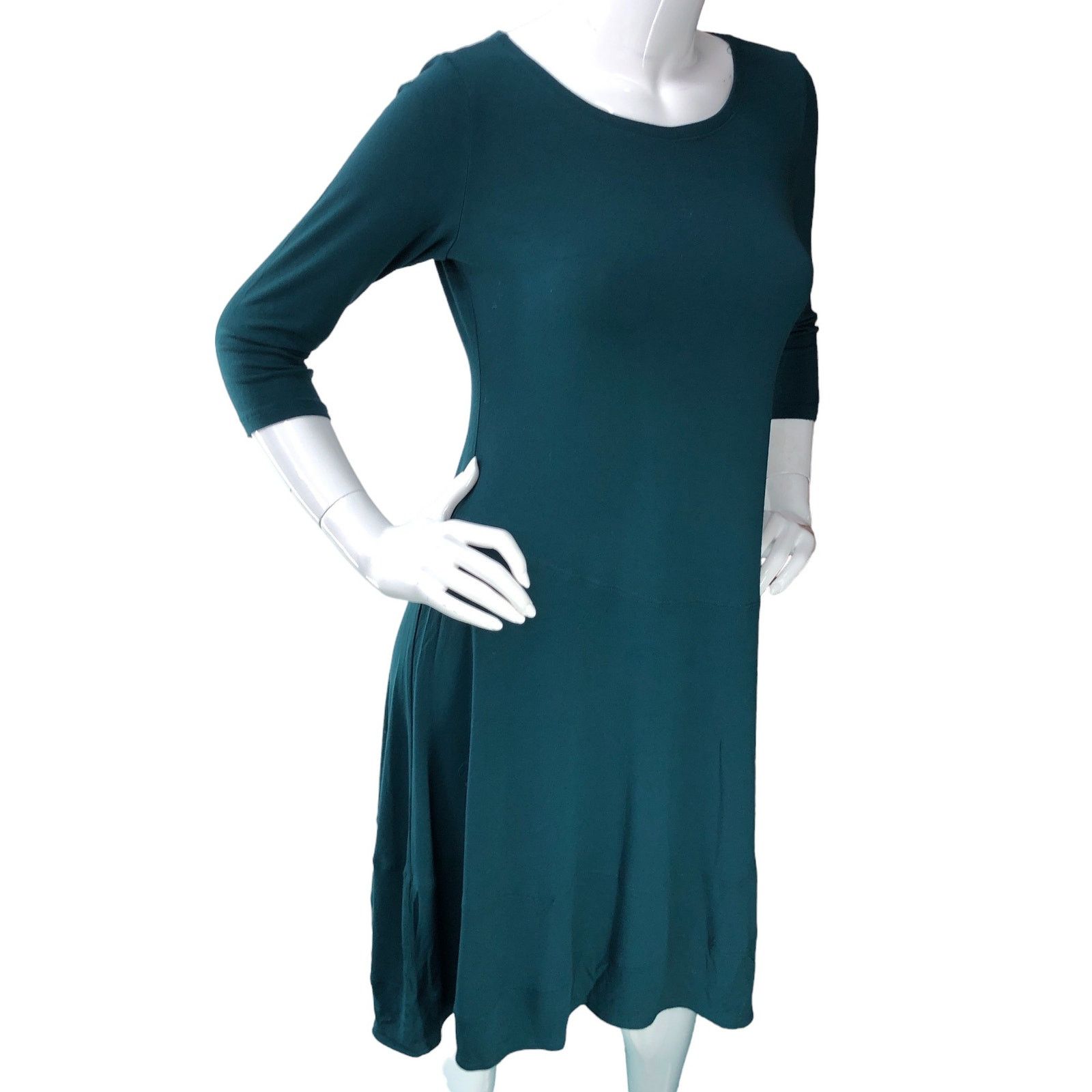 Eileen Fisher Size XS Dress Fit & Flare Jersey Knit Stretch