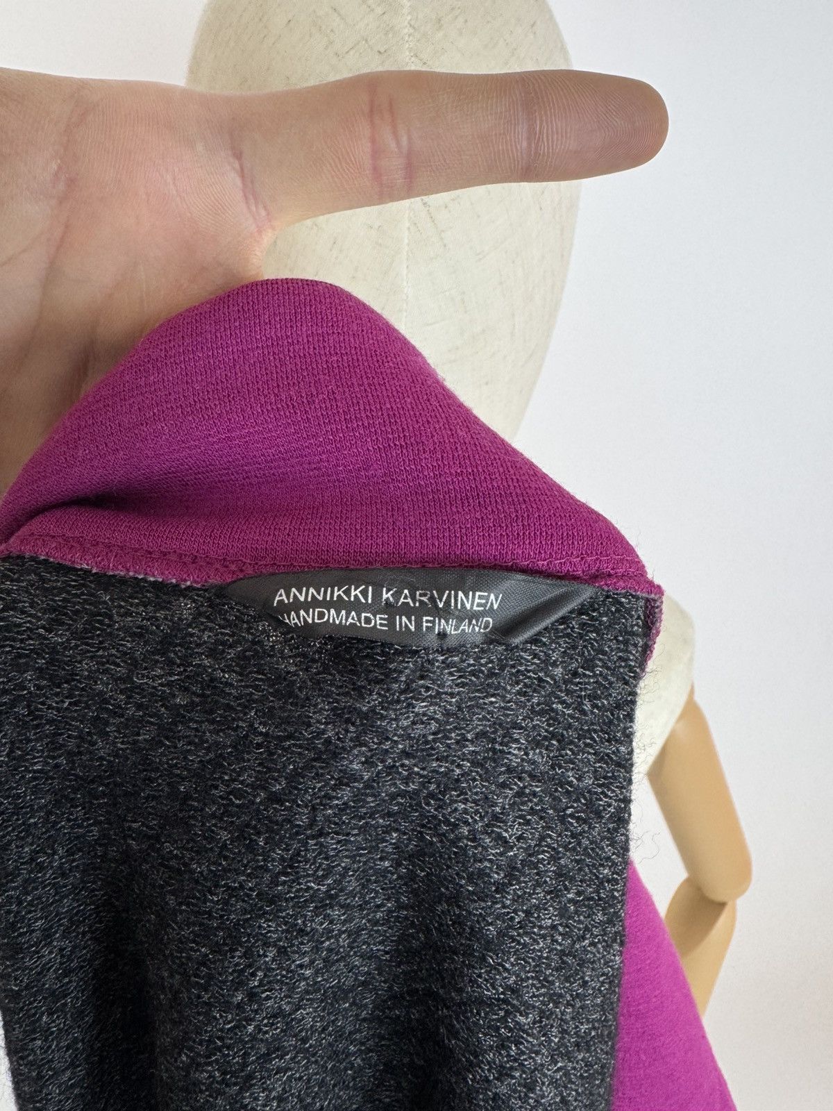 Annikki Karvinen × Designer × Handmade ANNIKKI KARVINEN Wool Zipper Cardigan Blazer Jacket Handmade Size L / US 10 / IT 46 - 6 Thumbnail