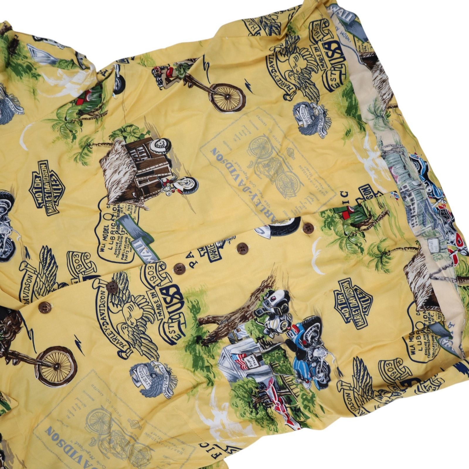 Harley Davidson × Vintage Vintage Harley Davidson Silk Hawaiian Shirt Size L / US 10 / IT 46 - 3 Thumbnail