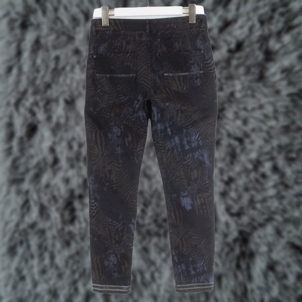 Vintage Mos Mos h Jeans Women's W30/L28 Stretchy Slim Fit Denim Patterned Zip Fly Size 30" / US 8 / IT 44 - 1 Thumbnail