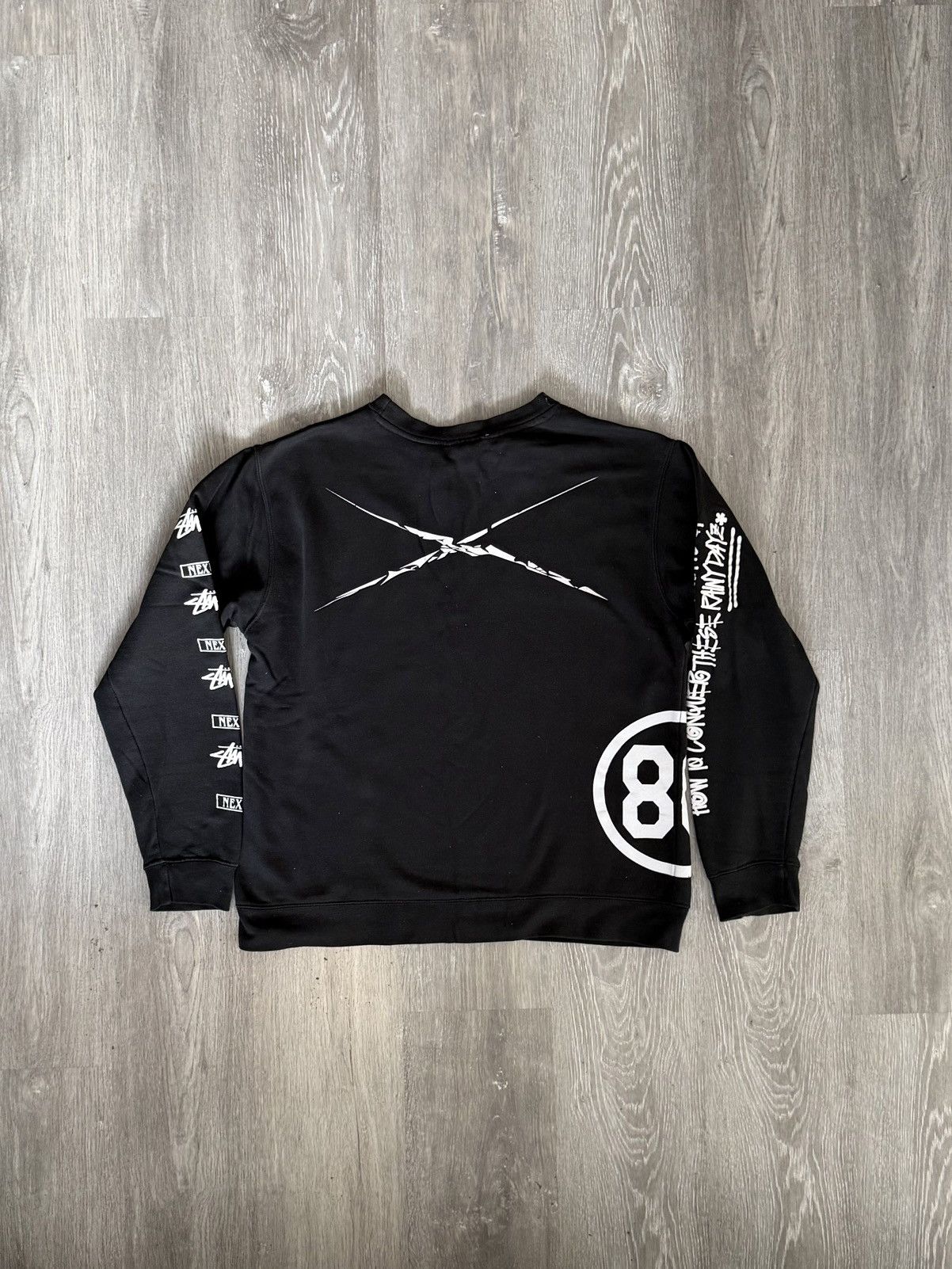Stussy Stussy x Nexus VII Crewneck Sweater Black Size M Size US M / EU 48-50 / 2 - 2 Thumbnail