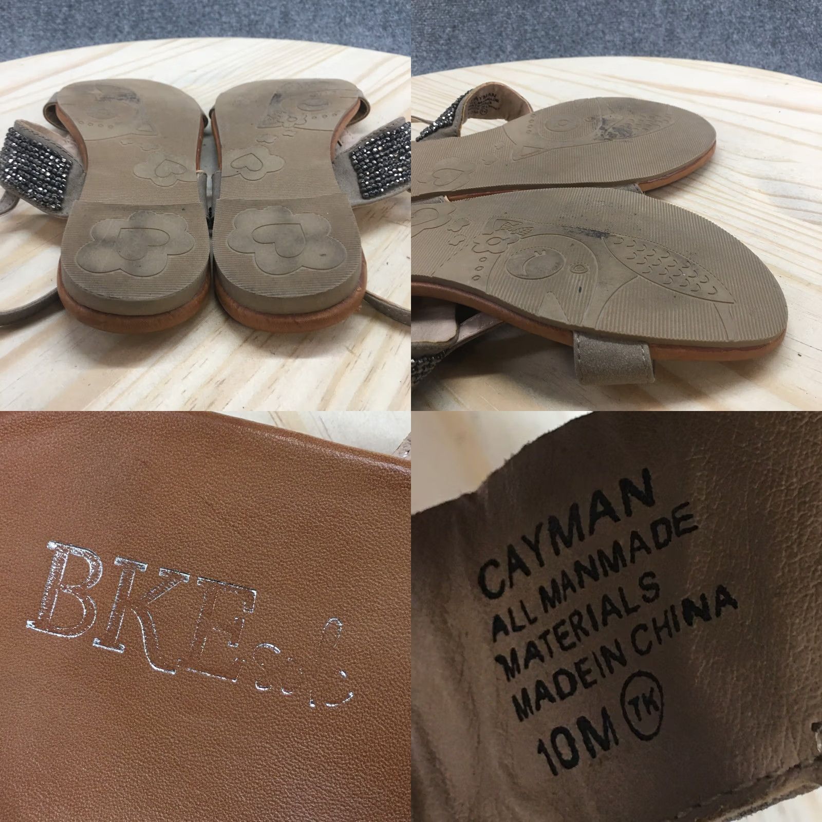 Vintage SOLE BKE Sandals Womens Slingback Brown Ankle Strap Casual Toe Post Size 10 M Size US 10 / IT 40 - 8 Thumbnail