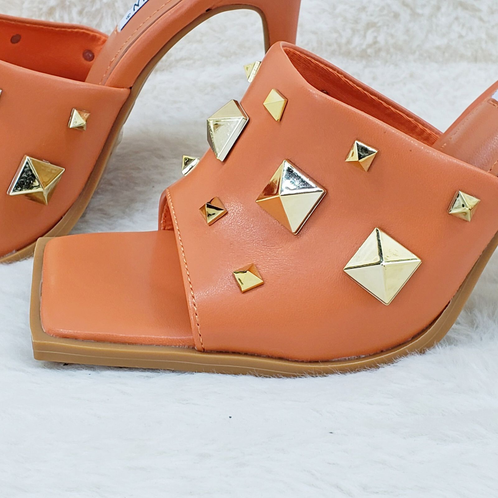 Other Popo Slip On Square Open Toe High Heel Clogs Mules Slides (U Size US 9 / IT 39 - 2 Thumbnail