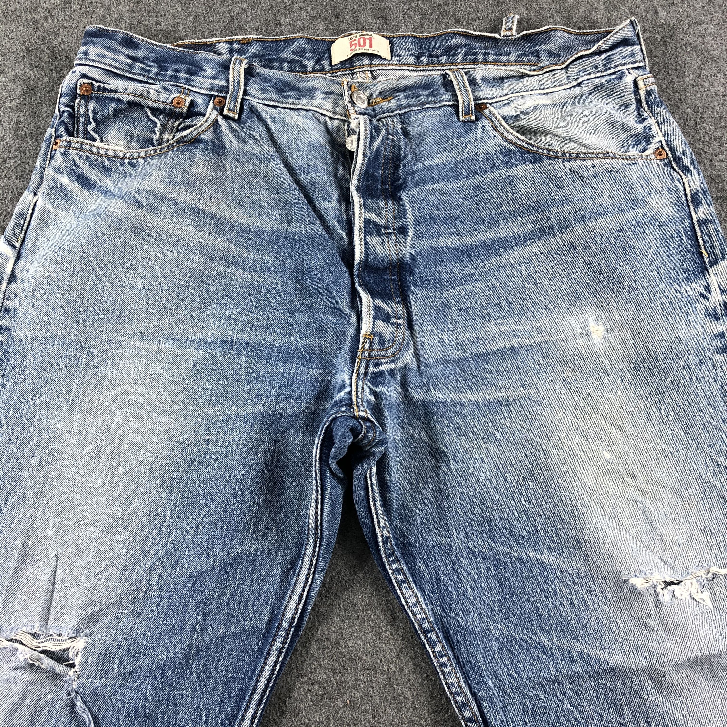 Levi's Vintage Blue Wash Levis 501 Jeans-J2594 Size US 39 - 3 Thumbnail