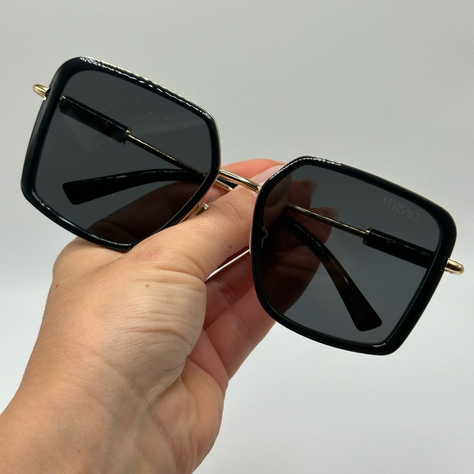Versace NEW VERSACE VE2261 100287 Black Dark Grey Women Sunglasses Size ONE SIZE - 7 Thumbnail