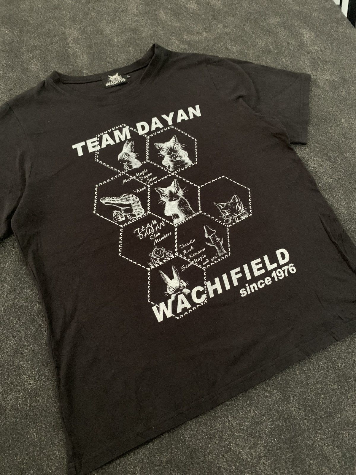 Japanese Brand VINTAGE WACHIFIELD "Team Dayan" Character Graphic T-Shirt Size US L / EU 52-54 / 3 - 3 Thumbnail