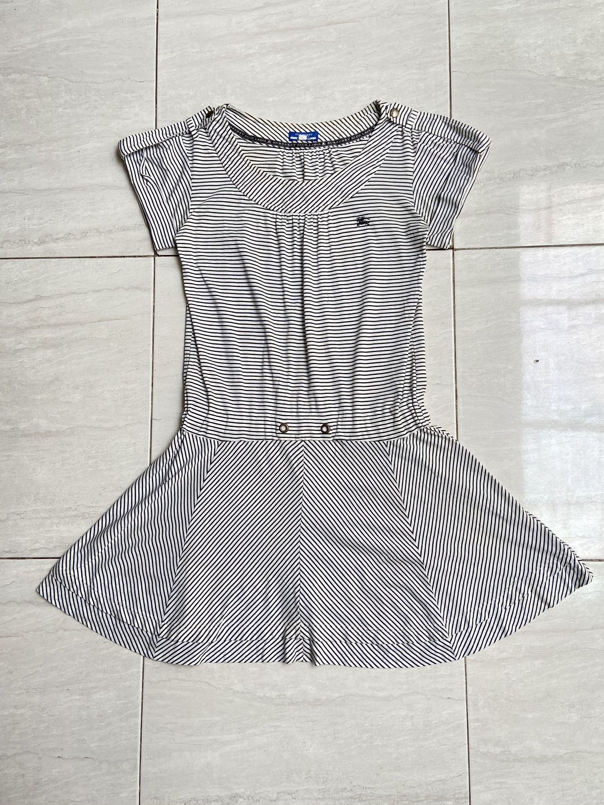 Burberry BURBERRY Striped Midi Dress Size XS / US 0-2 / IT 36-38 - 6 Thumbnail