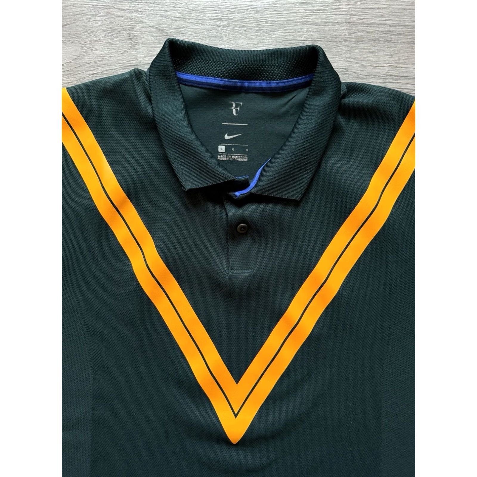 Nike Nike Court RF Advantage Tennis Polo Shirt Mens Medium Midnight Spruce Green Size US M / EU 48-50 / 2 - 2 Thumbnail
