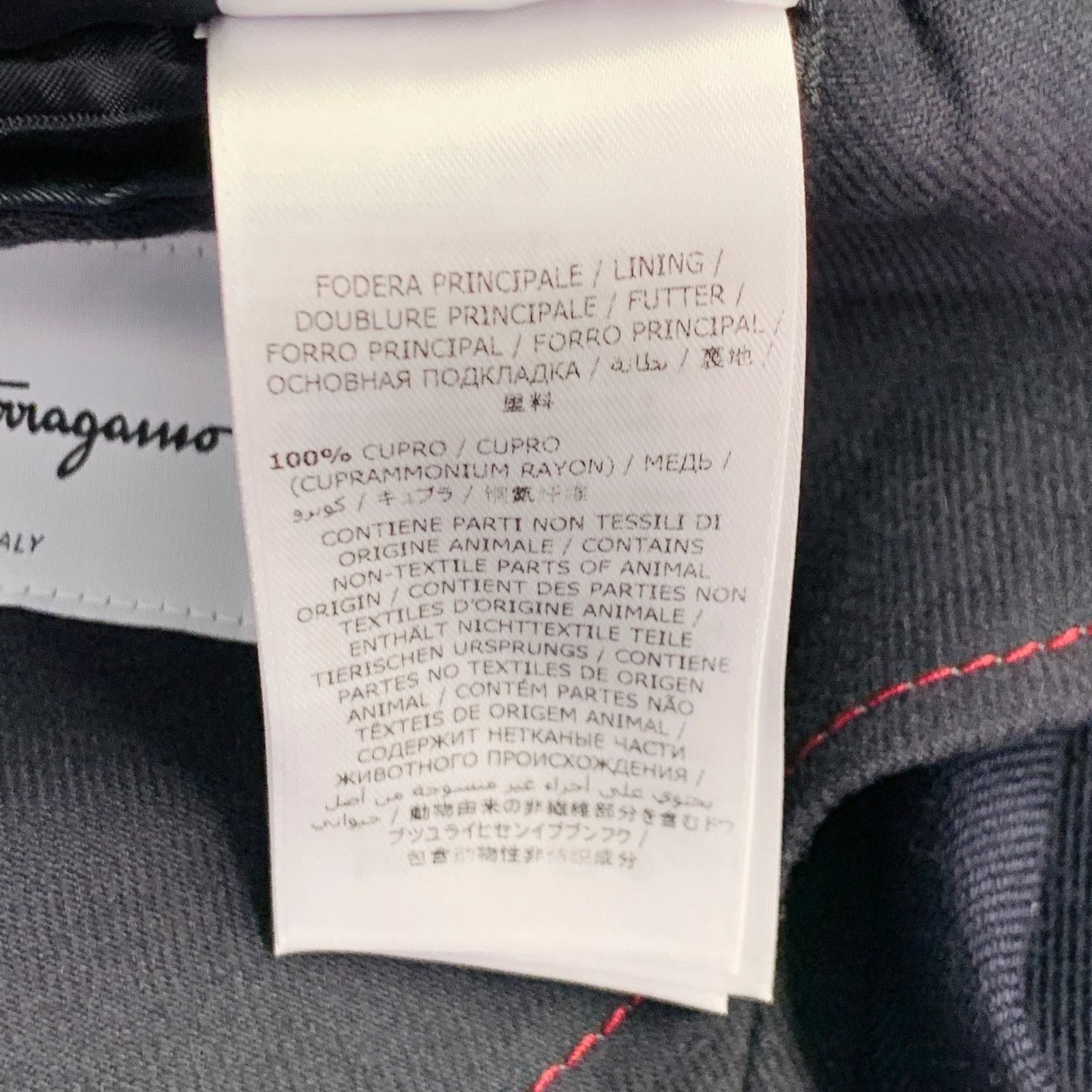 Salvatore Ferragamo Size 42 Navy Twill Virgin Wool Cotton Sport Coat Size 42R - 13 Thumbnail