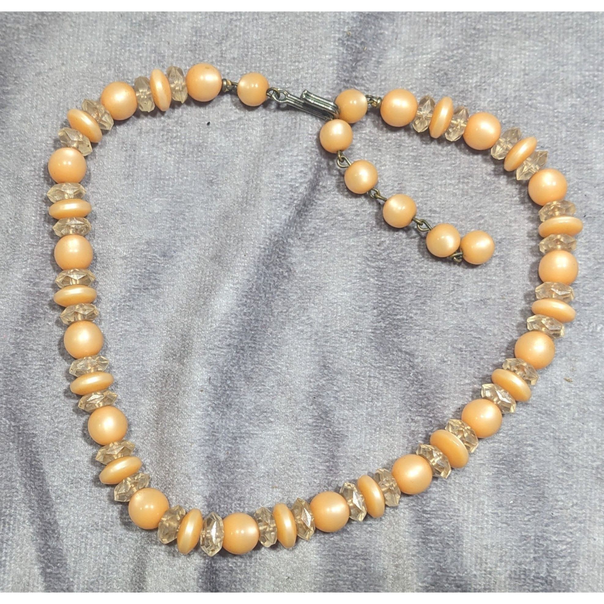 Other Vintage Orange Moonglow Lucite Beaded Necklace Size ONE SIZE - 6 Thumbnail