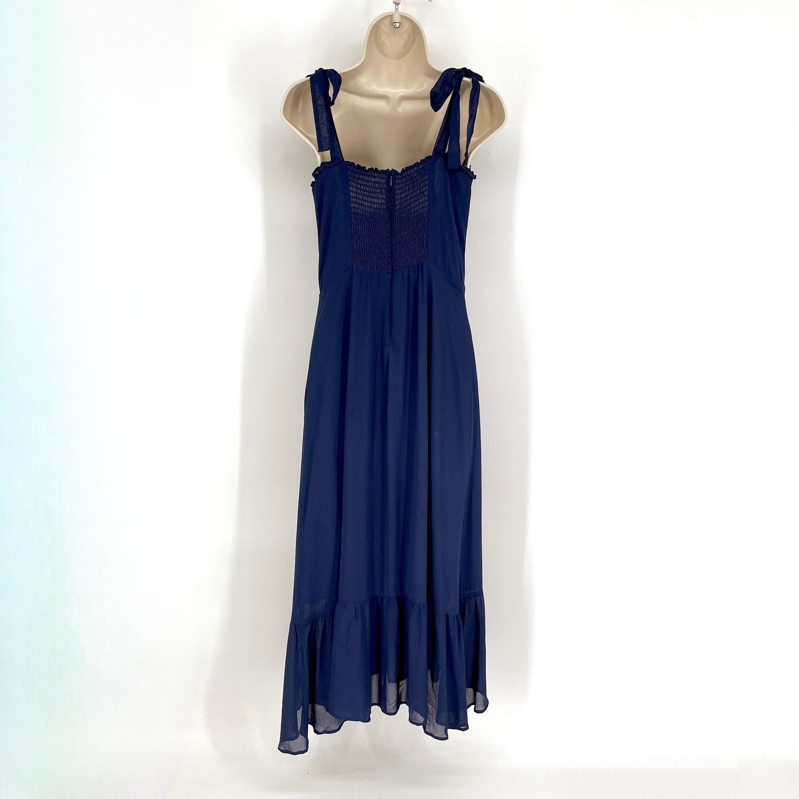 a line designer dresses Elegant Grey Blue A-Line Bridesmaid Dress with Flutter Sleeve - Blue Bridesmaids with V-Neck - Multiple Color Midi Dresses Ardent Long Size-US:4 1960s Dress GL2816 High