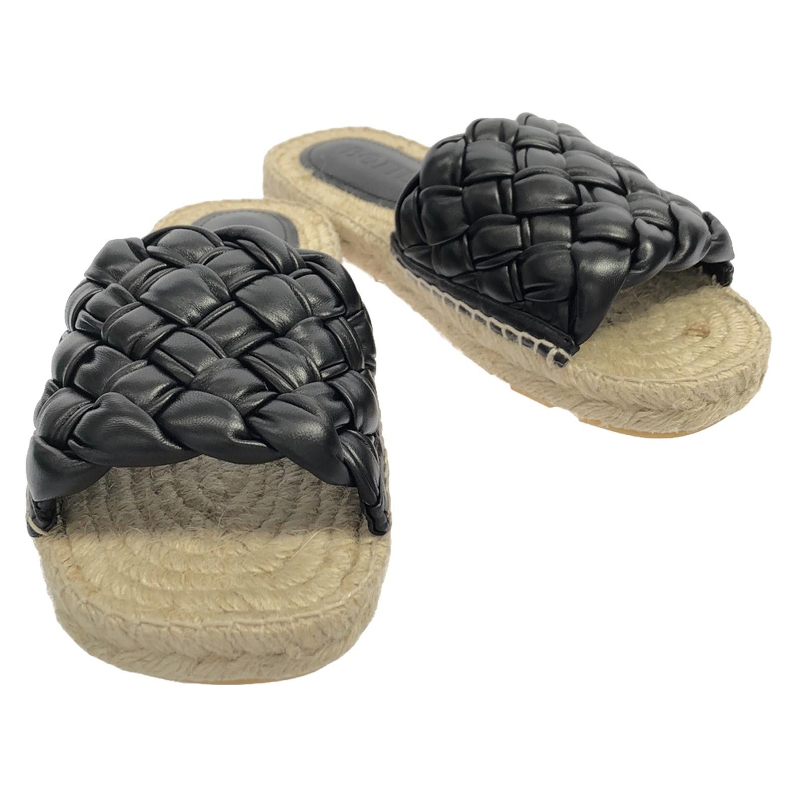 Bottega Veneta Bottega Veneta Sandal Leather Sandals Leather Shoes 775339V3Vl0100036 in Black, Women's
