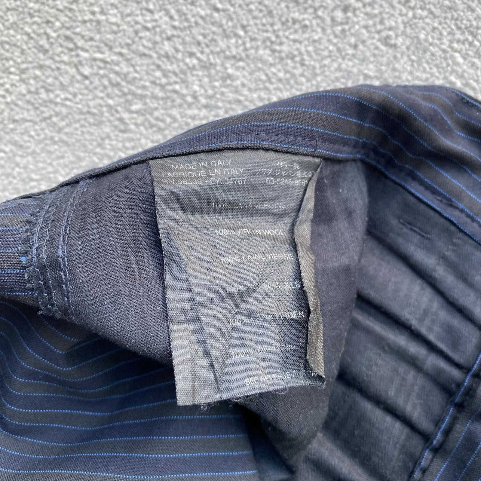 Prada Prada Men’s 100% Virgin Wool Striped Trousers Size 46 Navy Size US 30 / EU 46 - 7 Thumbnail