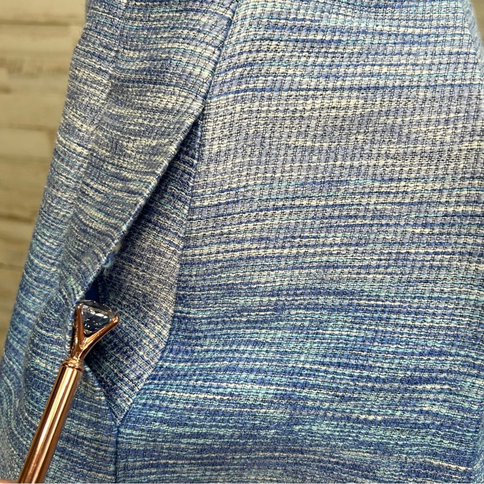 REVOLVE Shoshanna Revolve Helena Ombre Tweed Dress Sz 0 Blue Pockets Size XS / US 0-2 / IT 36-38 - 8 Thumbnail