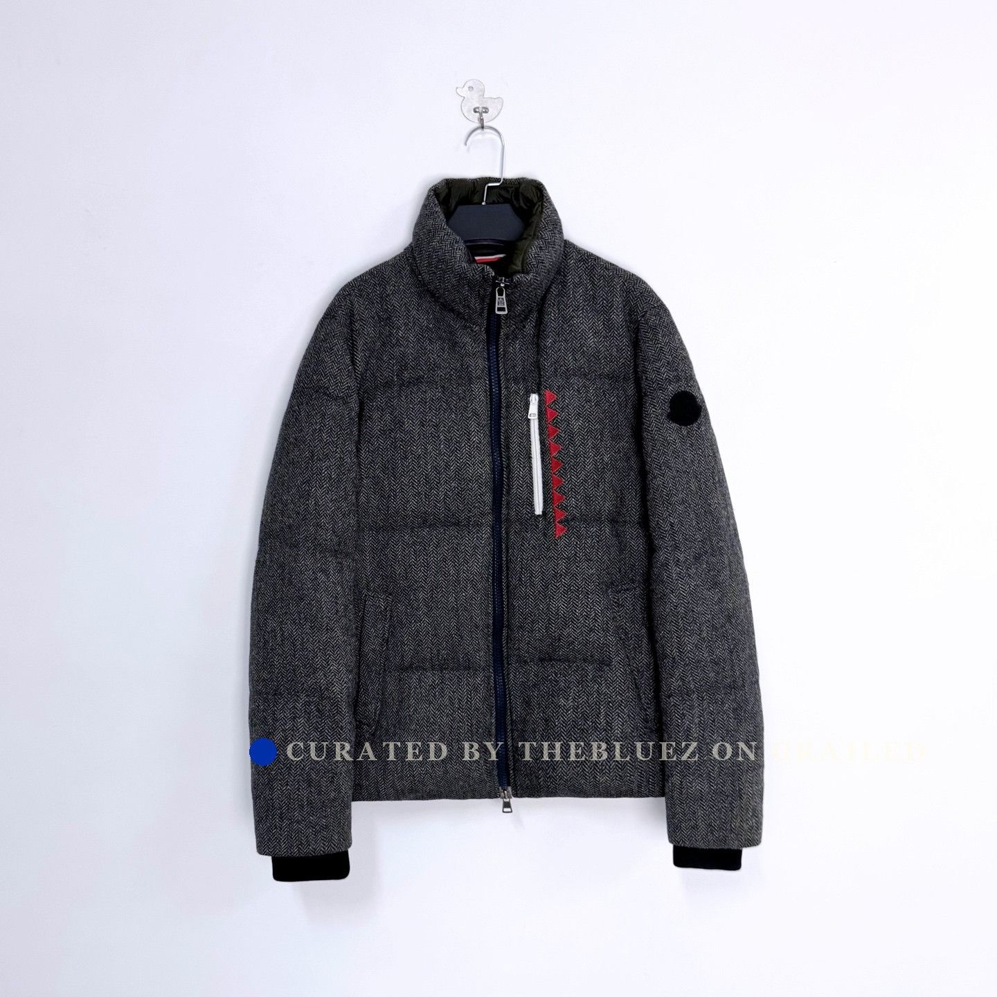 Moncler MONCLER CEZANNE GIUBOTTO GREY WOOL GOOSE DOWN JACKET SZ. 4