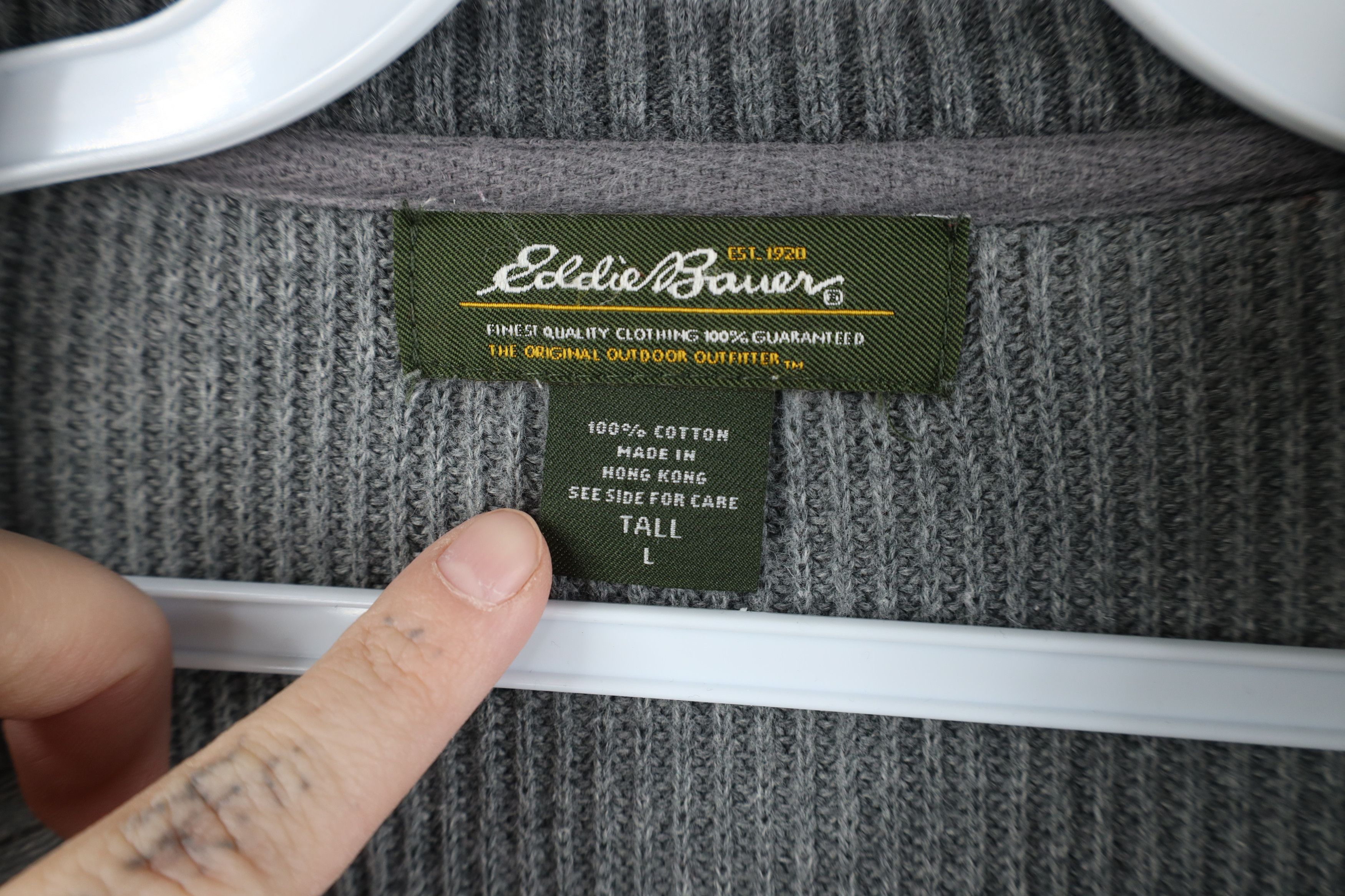 Eddie Bauer Vintage Eddie Bauer Cotton Ribbed Knit Crewneck Sweater Size US L / EU 52-54 / 3 - 9 Thumbnail