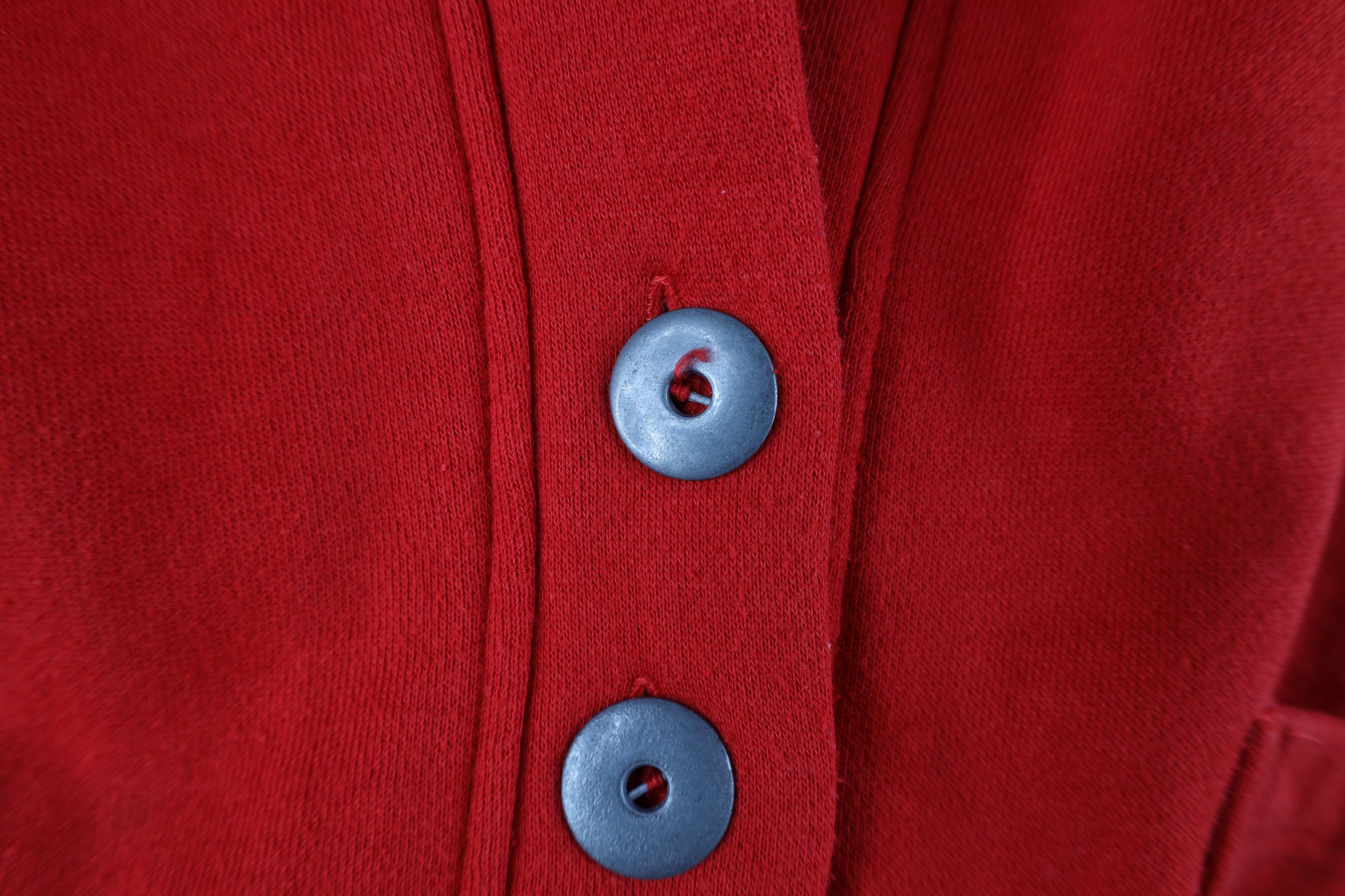 Vintage Vintage 90s Streetwear Button Cardigan Sweatshirt Red Size L / US 10 / IT 46 - 7 Thumbnail