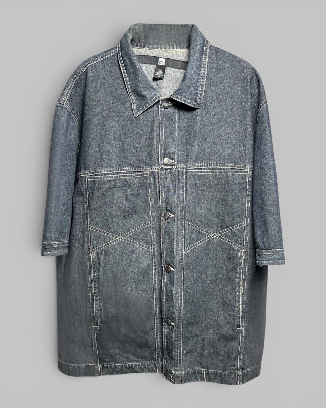 Marithe + Francois Girbaud Marithé François Girbaud Archive X-Stitch Denim Jacket Size US XXL / EU 58 / 5 - 1 Thumbnail