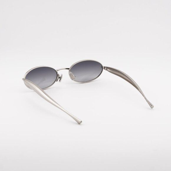Bottega Veneta Bottega Veneta BV1386S 003 Sunglasses Silver Oval Frame Size ONE SIZE - 10 Thumbnail